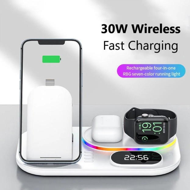 Wireless Charge Fast Charging Dock Station 30W | white Wireless Charge Fast Charging Dock Station 30W | white